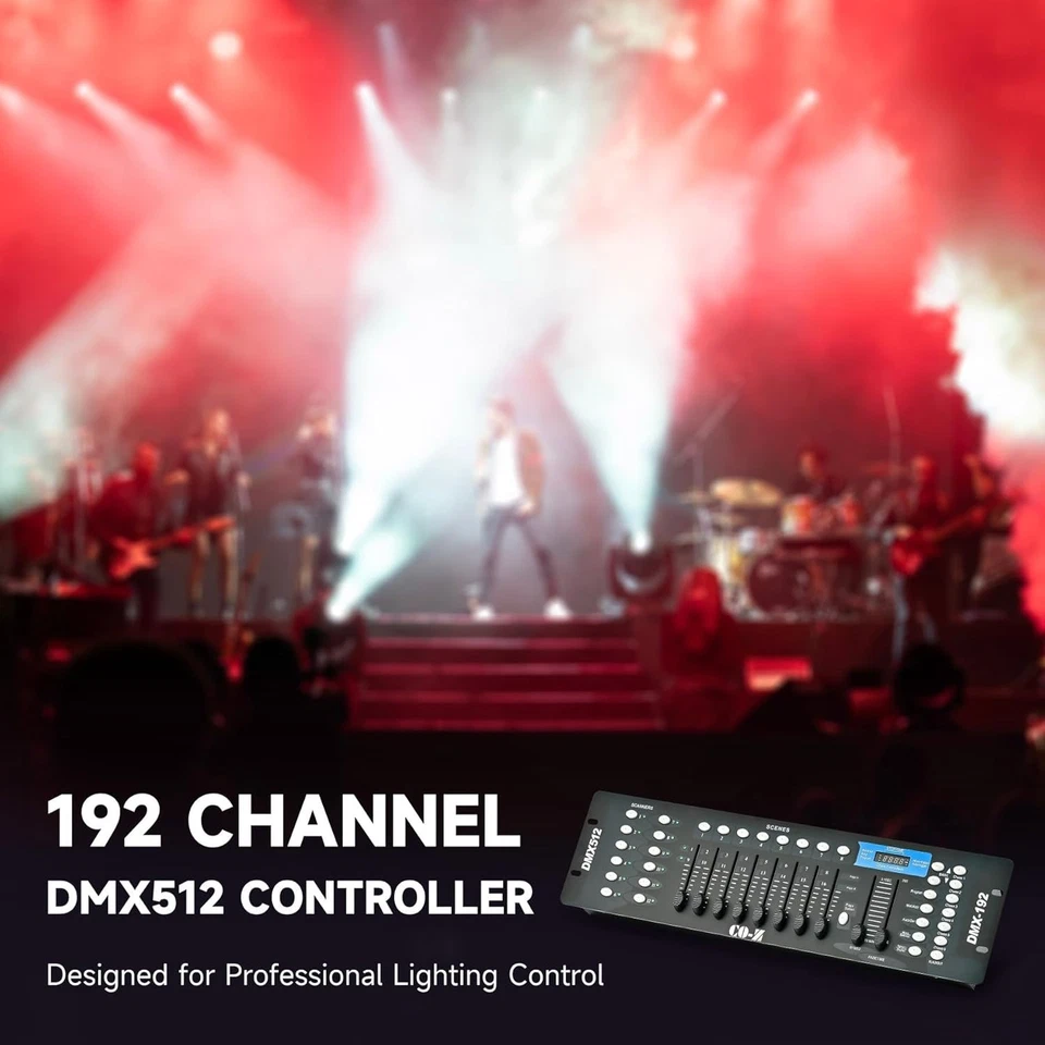 192 DMX 512 Stage Light Controller - DJ Mixer Board - Image 4 of 4