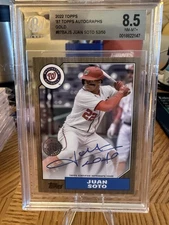 2022 Topps 1987 Design Juan Soto On Card Auto #87BAJS Nationals Mets