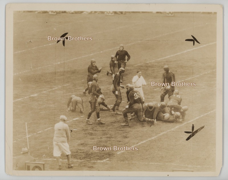 Vintage 1930s Sing Sing Prison Football Game Players & Refs On The Field Photo