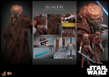 Hot Toys Star Wars Plo Koon Jedi Clone Wars MMS785 1 6 Figure Sideshow