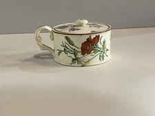 Staffordshire Pearlware Mustard Pot With Floral Design Ca. 1800
