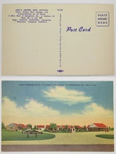 VTG Andy's Modern Rock Cottages Route 66 Springfield MO 1940s Linen Unposted PC