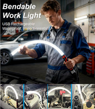 22 Bendable Led Work Light Usb Rechargeable Flashlight Flexible Car Repair