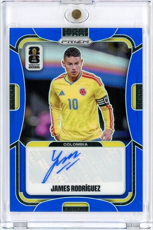 2026 Panini Prizm FIFA World Cup James Rodriguez Auto Blue /25 Colombia S-JR