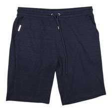 MAUVAIS Shorts Mens 36 Blue Textured Drawstring Casual Pockets Elastic Waist 36