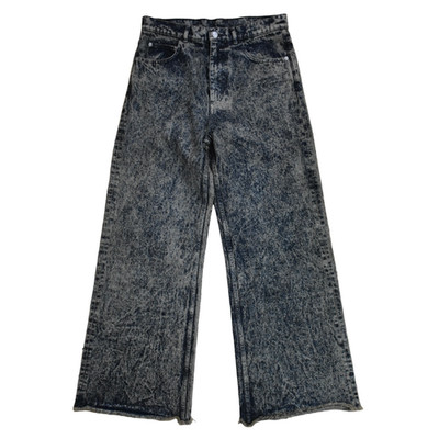 NEW $775 MARNI Marble Washed Dark Blue Denim Jeans Wide Leg Men's 32 AUTHENTIC