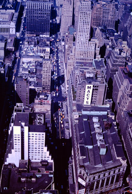APRIL 1964 City View Macy's New York City Kodachrome  Slide BT-M