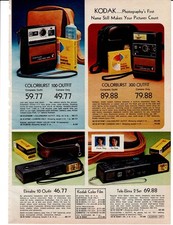 VINTAGE 1979 KODAK COLORBURST CAMERA & TELE-EKTRA CAMERA CATALOG AD PHOTO PRINT