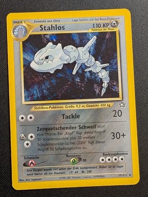 Pokémon Stahlos Holo 15/111   Neo Genesis   Deutsch   Vintage