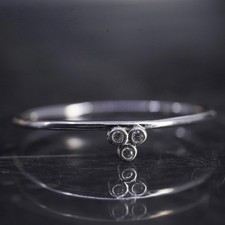 Size 8, vintage sterling silver 925 stackable ring with cz