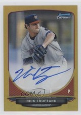 2013 Bowman Chrome Prospects Gold Refractor 29/50 Nick Tropeano Auto 4hn