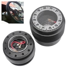 Black Steering Wheel Hub+Quick Release Hub Adapter Boss Kit For Honda Civic CR-V