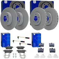 ATE PowerDisc BREMSSCHEIBEN + BELÄGE VORNE+HINTEN passend für MERCEDES W203 W209 ATE PowerDisc BREMSSCHEIBEN + BELÄGE VORNE+HINTEN passend für MERCEDES W203 W209