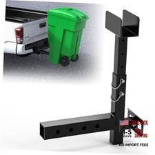 Trash Can Hauler Hitch for 2" Receiver, Single Waste Can Carrier Attachment