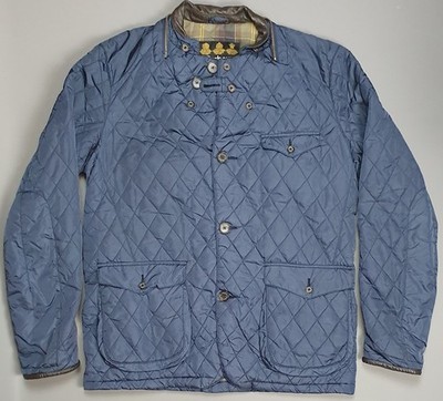 Barbour Tokito Stepp Sport Jacke Herren XL Blau Military Beacon Sport Mantel