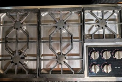 Wolf CT36G/S-2 36 Gas Rangetop 5 Burner Stainless Steel Fully Tested