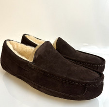 UGG Men's Ascot Moccasin Slippers US 7 Espresso Brown NIB