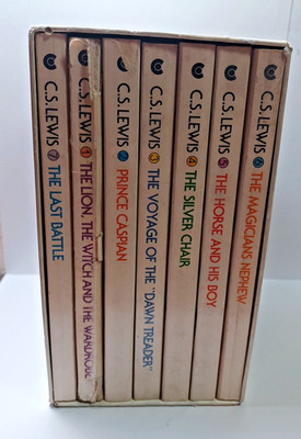 VTG 1978 The Chronicles of Narnia, Box Set Collier Books 1-7 C.S. Lewis JBSH3