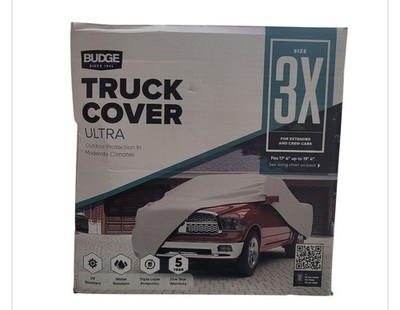 Budge TD-3X Duro Gray Car Cover for extended and crew cabs fits 17.4-19.4