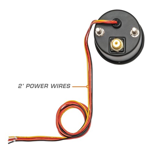 52mm GLOWSHIFT WHITE 7 COLOR 0-200psi AIR PRESSURE GAUGE AIR RIDE BAGS - Picture 2 of 6