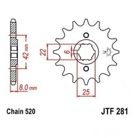Ritzel 15-ZäHne 520-Teilung FüR Honda CL 250 S Scrambler Bj. 1982-1983