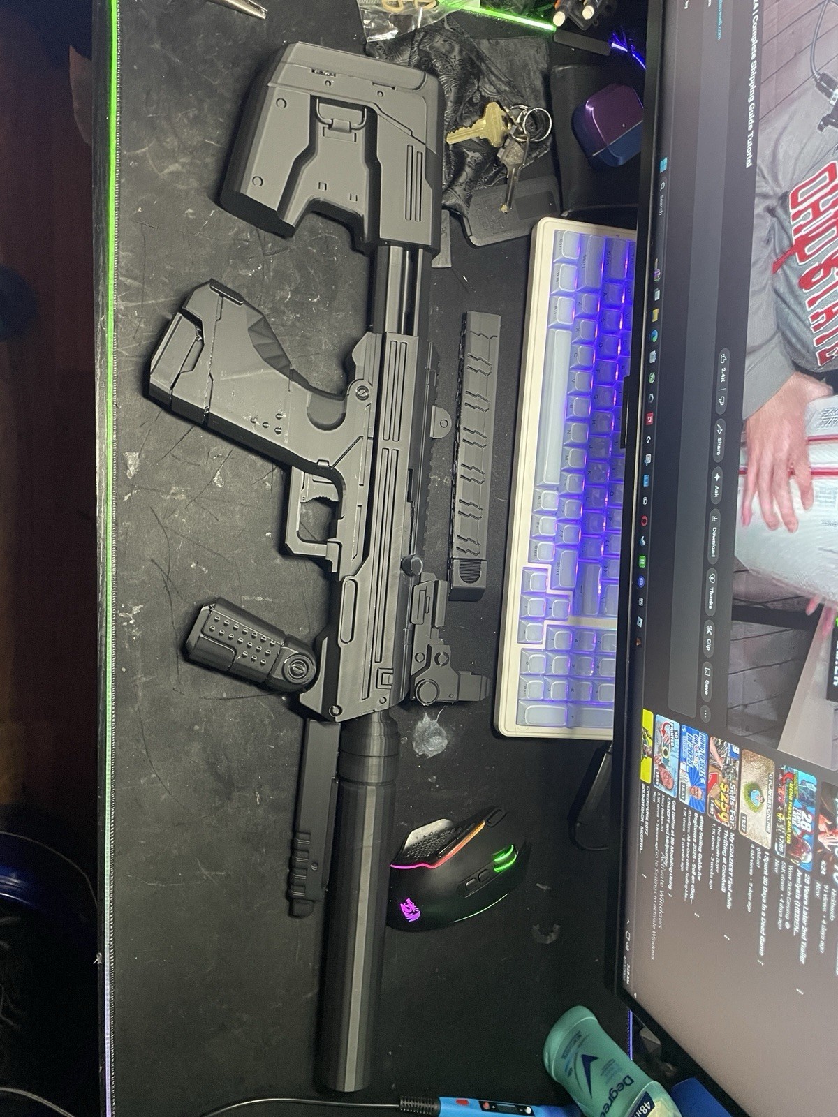 Halo 3 ODST SMG toy Prop &ndash; 3D Printed Cosplay Gun &ndash; Raw Kit-Full-Scale Replica
