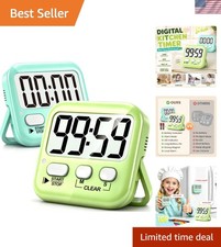 2 Pack Digital Timer for Kids Classroom Kitchen Timers for Cooking