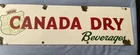 c.1940s Original Vintage Canada Dry Beverages Metal Porcelain Sign Ginger Ale