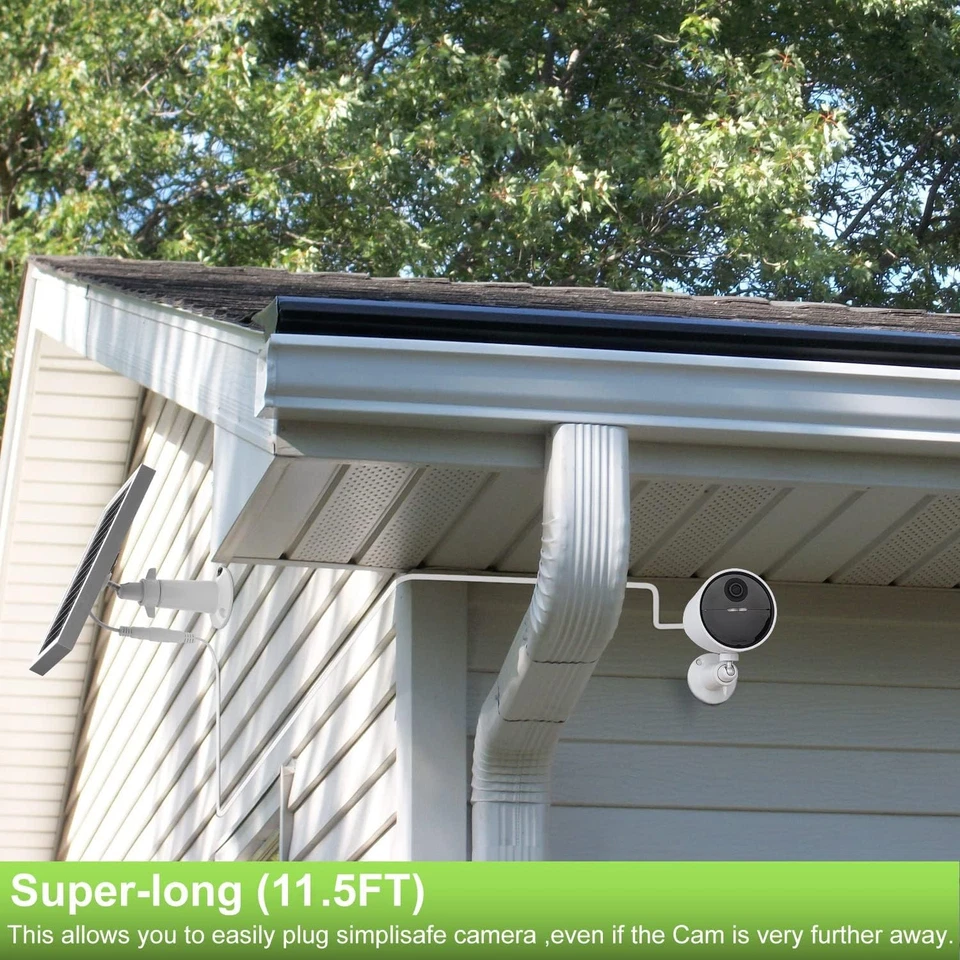 Solar Panel Compatible with SimpliSafe Outdoor Security Camera,Power Your Simpli - Image 4 of 4