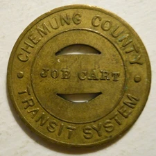 Chemung County Transit System (Elmira, New York) transit token - NY230K