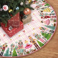 Nutcracker Christmas Tree Skirt 48'' Nut Cracker 48 inches, Colorful 