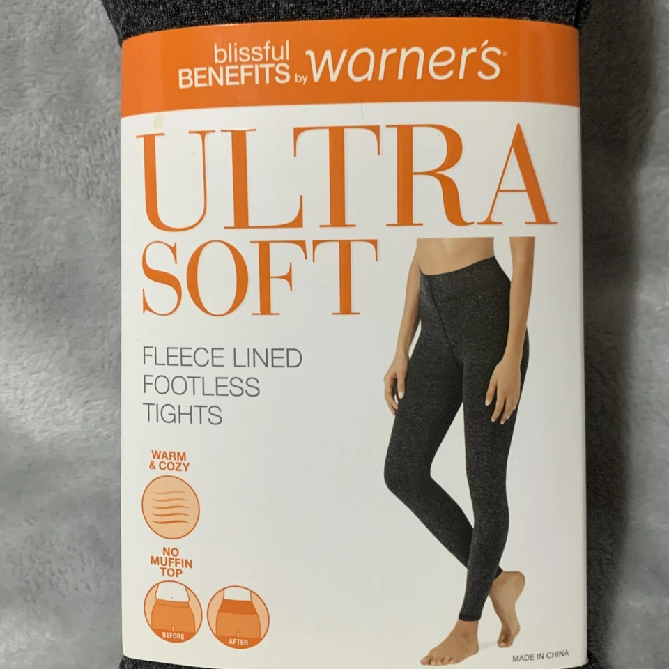 Warners Blissful Benefits Ultra Soft Footless Leggings Womens 2X/3X Fleece Lined - Image 2 of 4