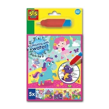 SES Creative 00133 Colour with Water Fantasy Book - Mess-Free Creative Play for 