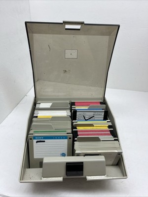 Vintage 3.5'' Floppy Disks Bulk Lot 80 Plus Case Unknown For  parts 