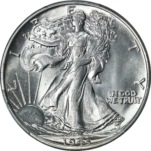 1943-P Walking Liberty Half PCGS MS64 Great Eye Appeal Strong Strike