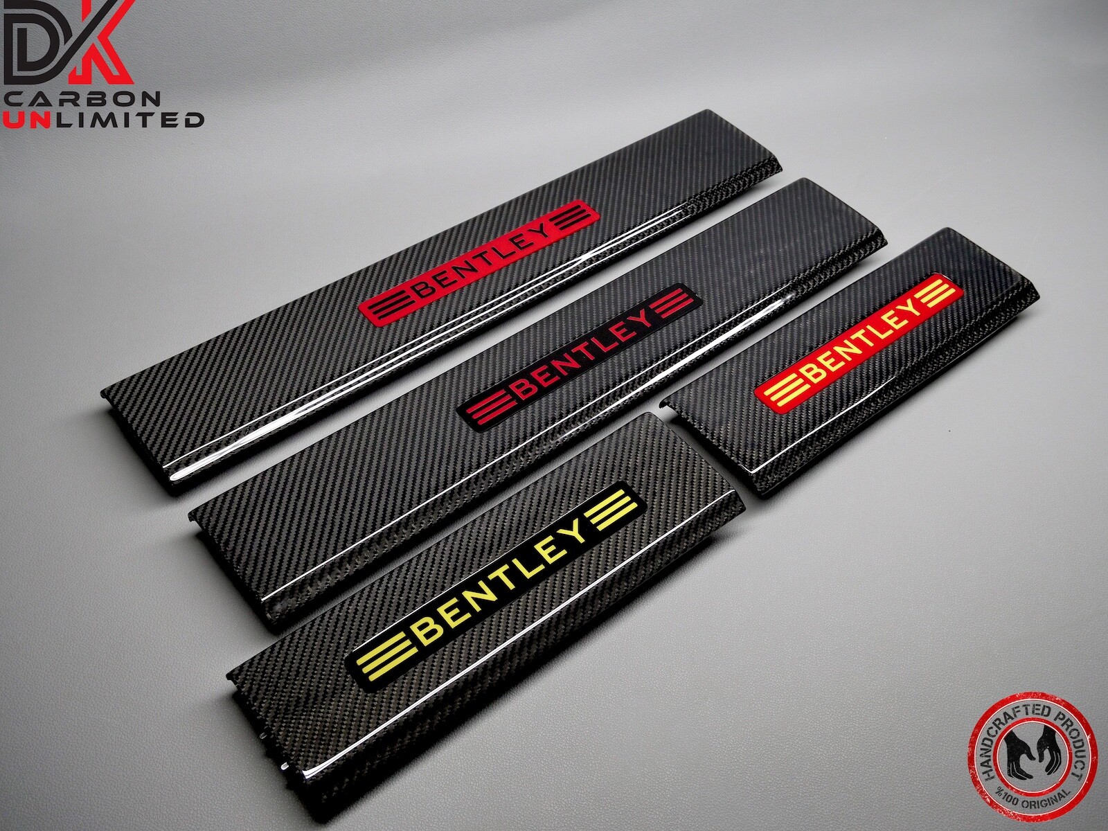 Bentley Bentayga 2016 to 2026 Custom Gloss Carbon Door Sills Scuff Tread Plates
