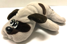Tonka 1985 Pound Puppies Puppy 7" Gray with Dark Brown Spots Short Ears Plush