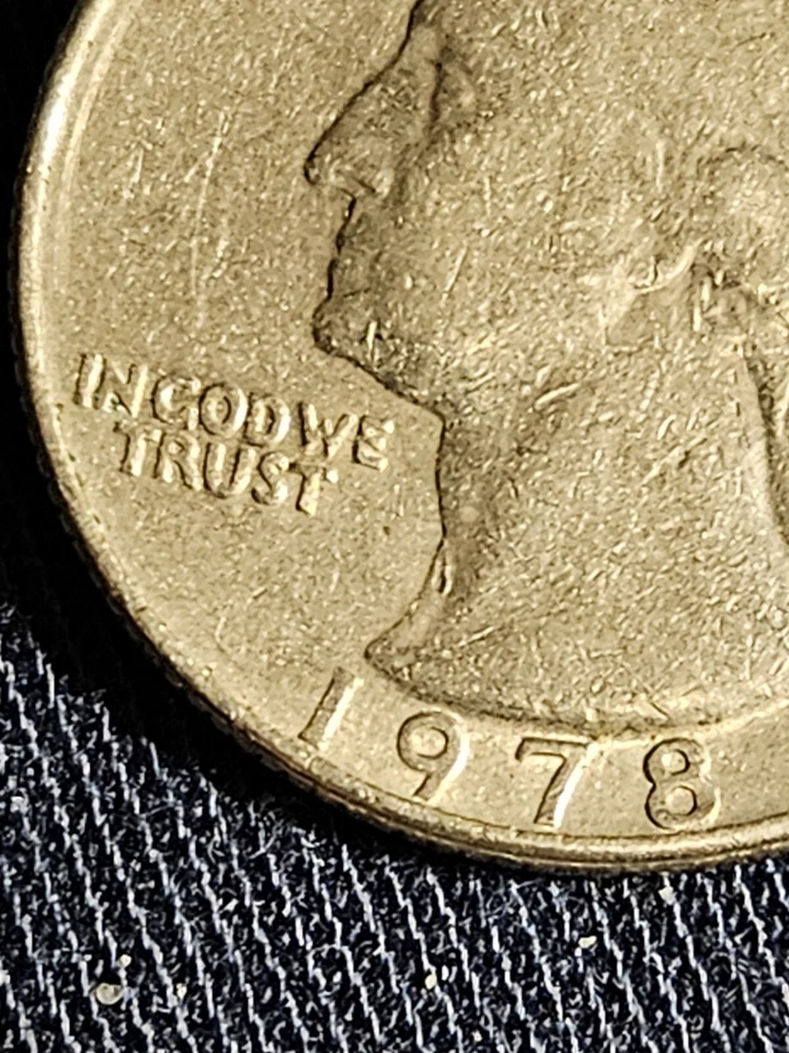 1978 D Quarter Rare Errors Filled In Letter "A" And Filled In Mint Mark, (VF) - Image 3 of 4