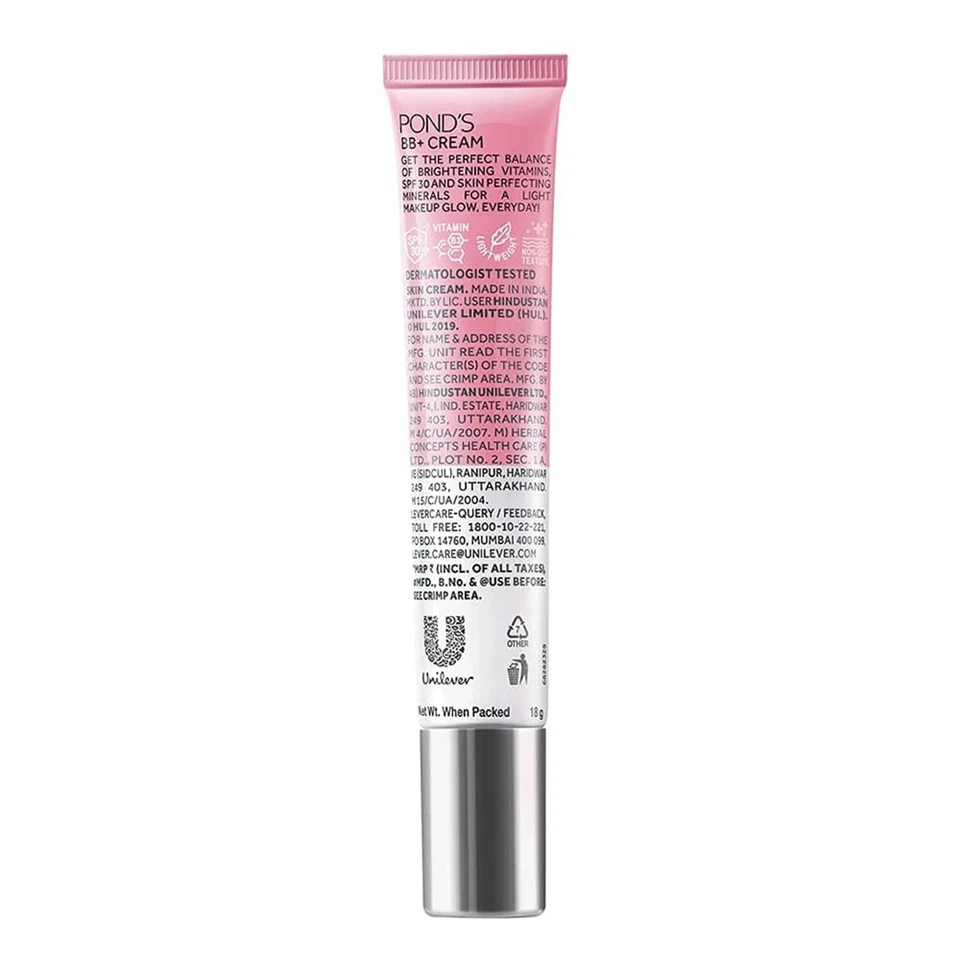 Crema para todo tipo de piel POND'S Bb+, base natural ligera marfil, 18G Foto 2 de 4