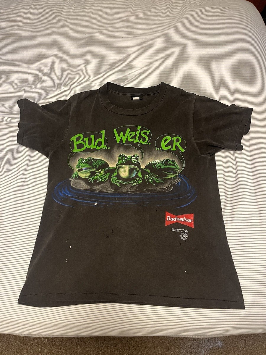 Vintage Budweiser Frogs T Shirt Large Your Pad Or Mine | eBay