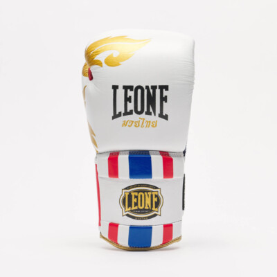 Leone i più grandi guanti da boxe bianchi di