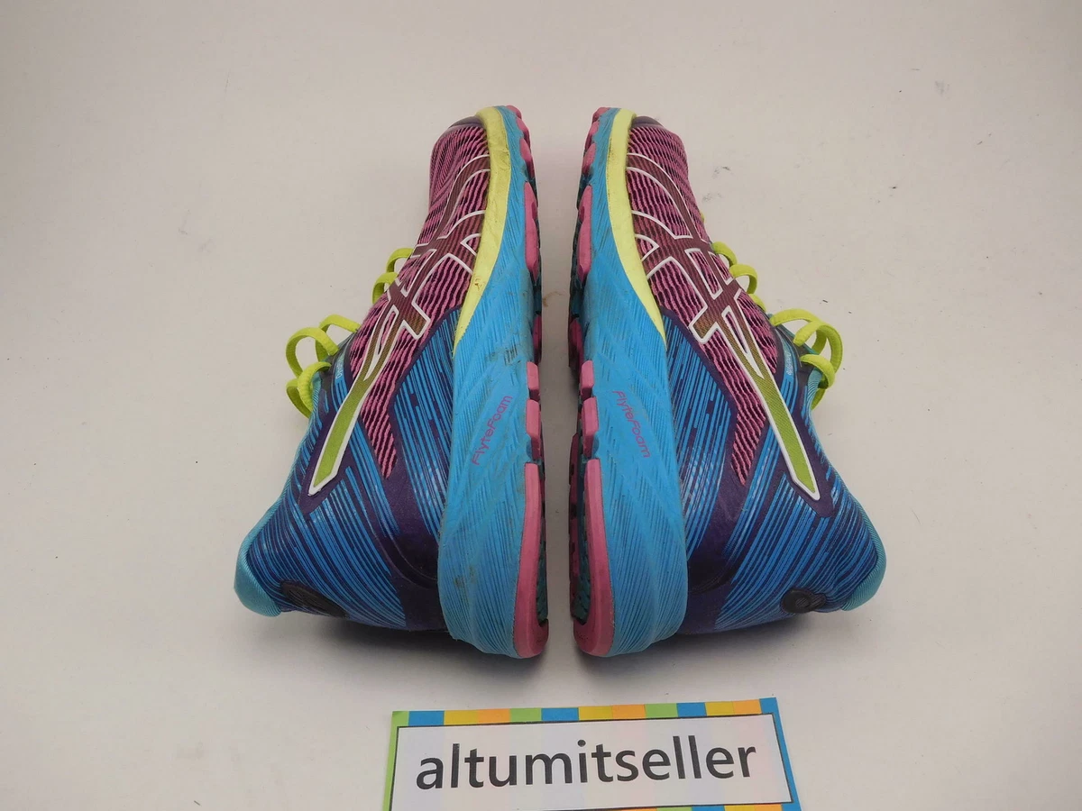 Asics Dynaflyte Running Shoes Pink Yellow Blue T6F8Y Women s Size 9.5 FAST SHIP