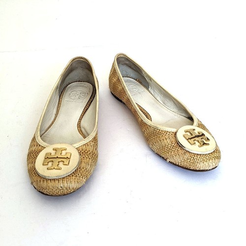 tory burch straw flats