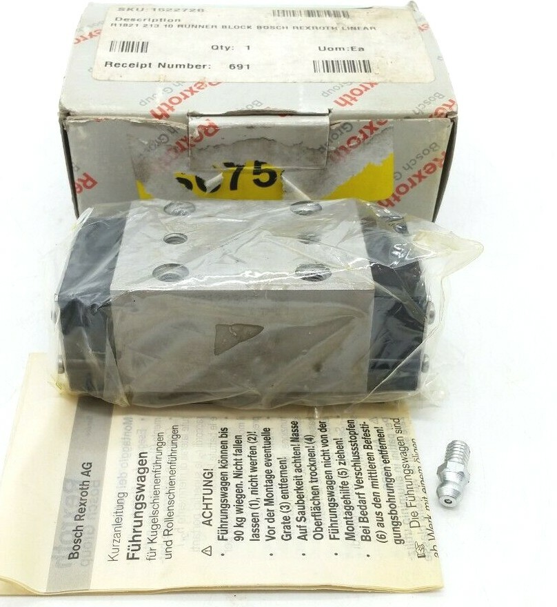Bosch Rexroth R182121310 Runner Block Linear