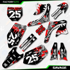Gray & Red Savage Camo Graphics Kit fits 06-08 Kawasaki KXF250 KXF 250 Decal
