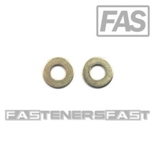 (100) #10 ID x 7/16 OD Solid Brass Flat Washer (100 PCS) Fast Free Shipping