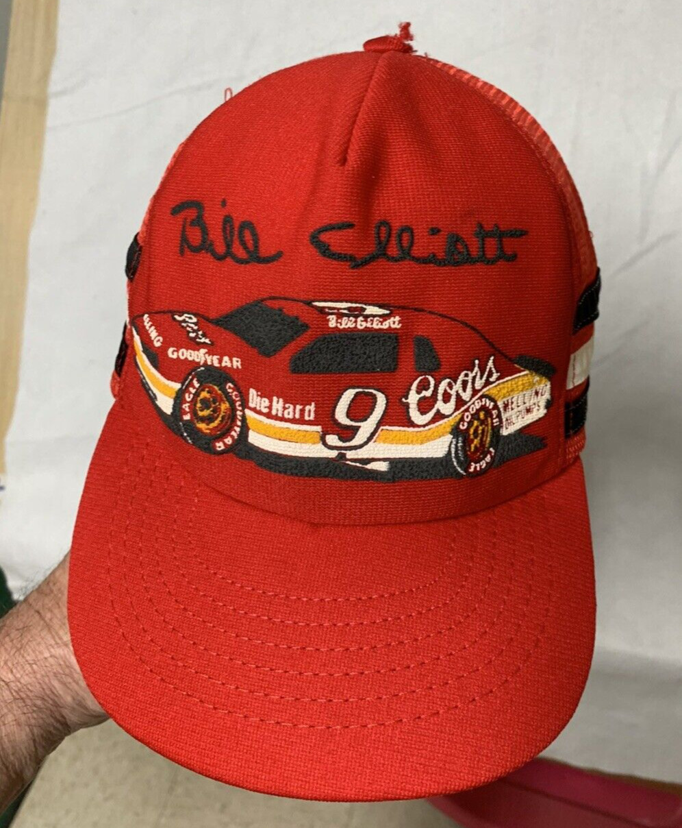 Vintage Coors SnapBack Bill Elliott Winston Cup Champion Hat 1988 San Sun Mesh