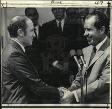 1969 Press Photo Canadian Prime Minister Pierre Trudeau and President Nixon