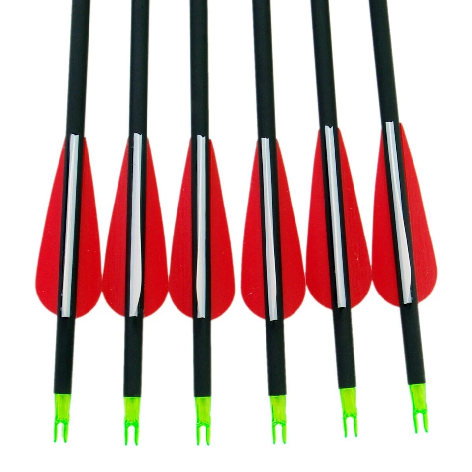 6Pcs 30''OD 7.8mm SP500 Bogenschießen Fiberglaspfeile für Compoundbogen-Jagd - Image 2 of 4