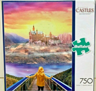 Buffalo Games Discover Fantasy Puzzle 750 Teile – Mittelalterliche Burg, Inkl. Poster, Made In USA
